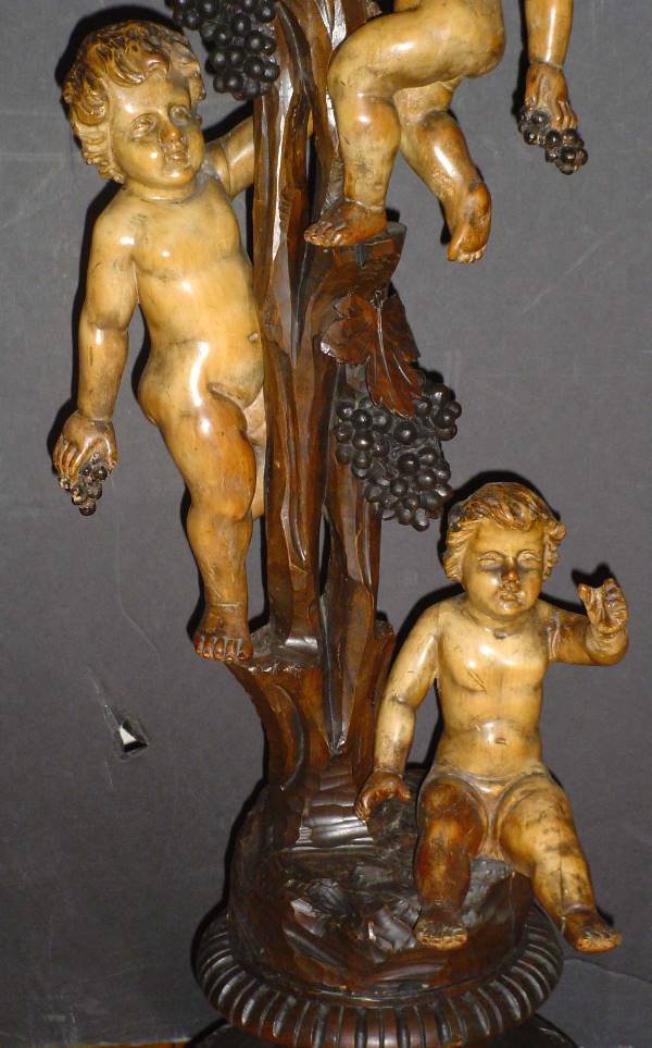 FIGURAL PEDESTAL WITH 3 PUTTI 14661 - 5