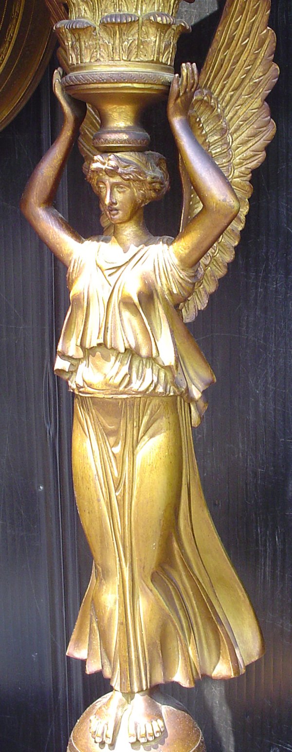 BRONZE 2ND EMPIRE MANTLE CLOCK W/EAGLE 15660 - 5