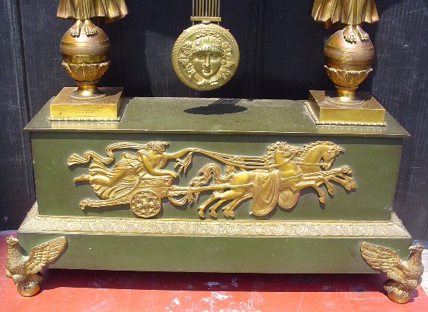 BRONZE 2ND EMPIRE MANTLE CLOCK W/EAGLE 15660 - 7