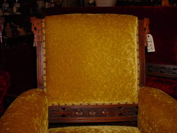 ANTIQUE 3 PC VICTORIAN EASTLAKE PARLOR SET NY 1849 - 5