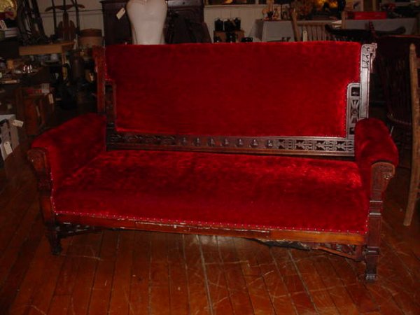 ANTIQUE 3 PC VICTORIAN EASTLAKE PARLOR SET NY 1849 - 6