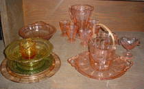 150: 15PC'S OF DEPRESSION GLASS 1684