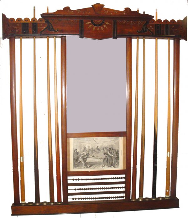 ANTIQU LG RENAISSANCE CUE / POOL STICK HOLDER 14605
