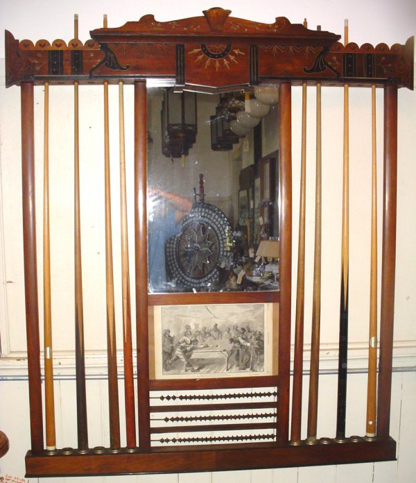 ANTIQU LG RENAISSANCE CUE / POOL STICK HOLDER 14605 - 2