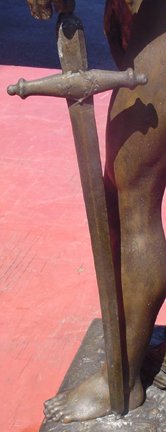 SPELTER STATUE OF MAN SIGNED: HIP NOREAY 3051 - 5