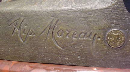 SPELTER STATUE OF MAN SIGNED: HIP NOREAY 3051 - 7