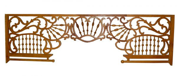 GREAT VICTORIAN STICK AND BALL FRETWORK 3110: Highly sought after stick and ball carved wood fretwork. Dimensions: 18 1/2"H x 60"W Age: C.1890 Material: Wood