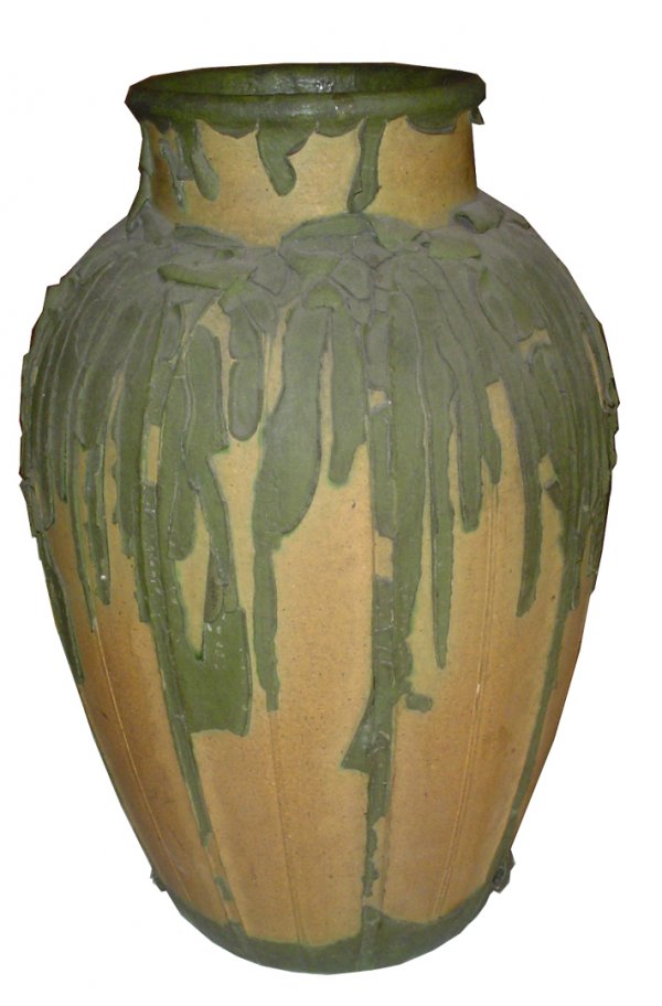 RARE EXPERIMENTAL EX LARGE SIGNED GREUBY VASE 30124