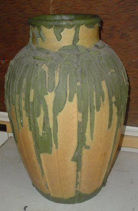 RARE EXPERIMENTAL EX LARGE SIGNED GREUBY VASE 30124 - 2