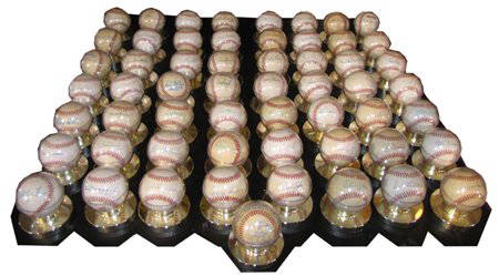 57 AUTOGRAPHED AND CERTIFIED BASEBALLS 3463: Amazing set of 57 signed baseballs collected over a 20 year period by a true fan! He personally had each of these balls signed for him, an experience that won't be forgotten! All have certificate's by