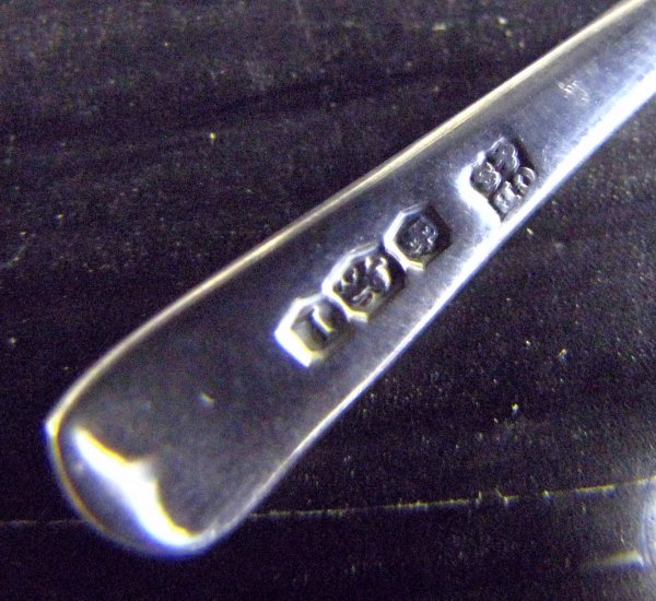 STERLING SILVER VICT EGG SHAPED SALT W/ SPOON 1528 - 3