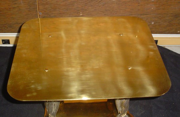 BRONZE BIBLE STAND W/ SILVER PLATE ANGELS 3119 - 3