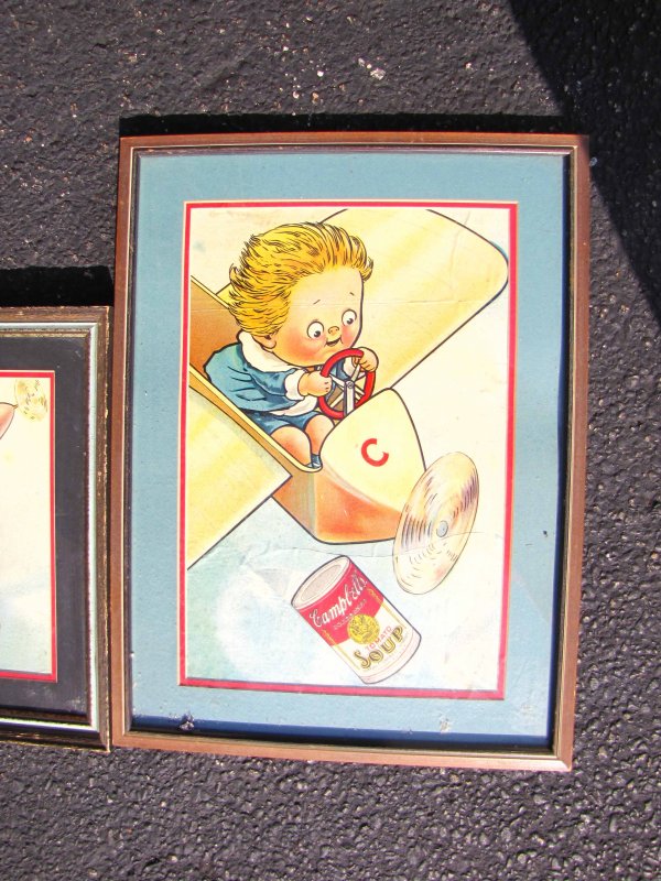 CAMPBELLS SOUP ADVERTISEMENT WITH AIRPLANE 3734B