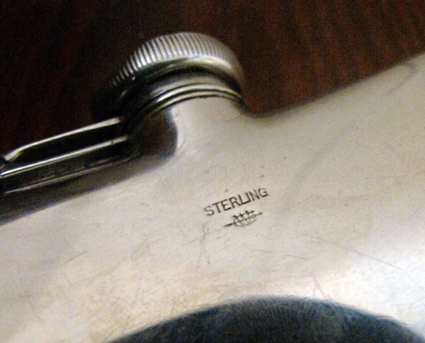 BILLIARD 1ST PRZ STERLING SILVER FLASK TROPHY 3758 - 3
