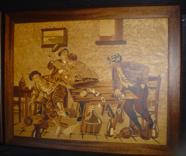 PR INLAID WALL PLAQUES POKER PLAYERS CHEATING 3173 - 2