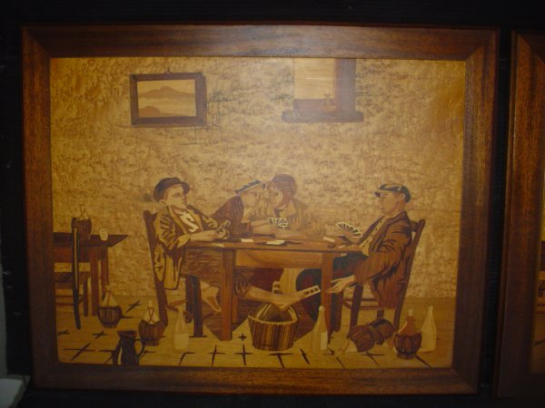 PR INLAID WALL PLAQUES POKER PLAYERS CHEATING 3173 - 3