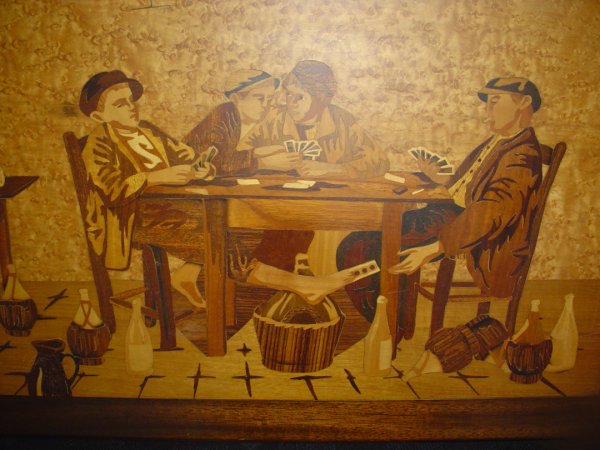 PR INLAID WALL PLAQUES POKER PLAYERS CHEATING 3173 - 4