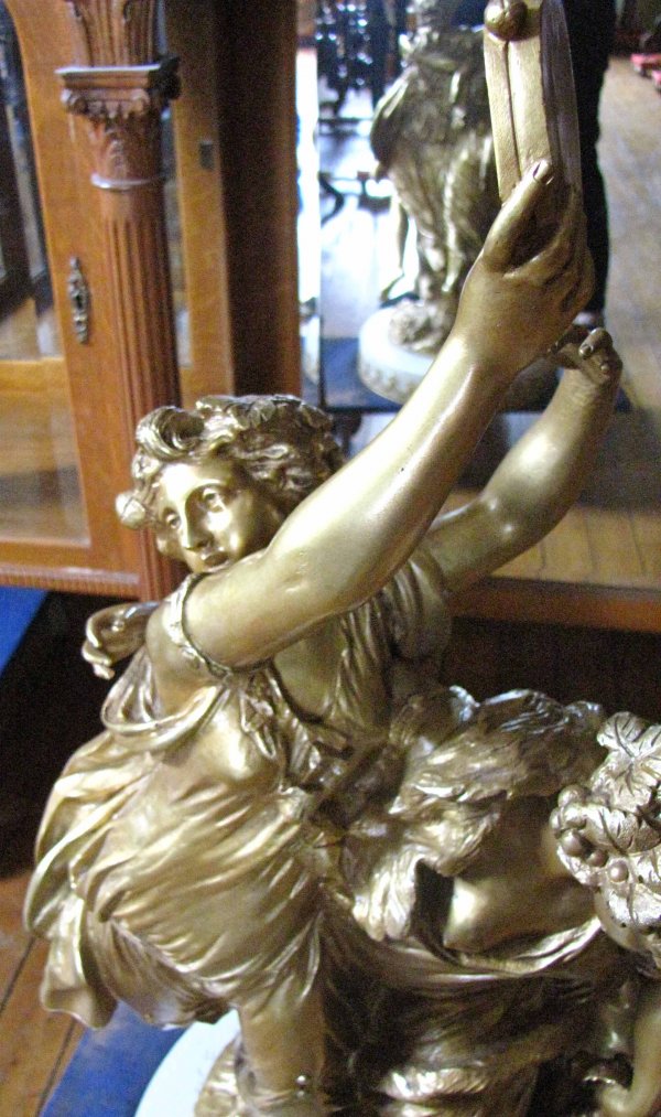 SGD CLOIDON BZ SCULPTURE 2 MAIDENS & CHILD 3715 - 7