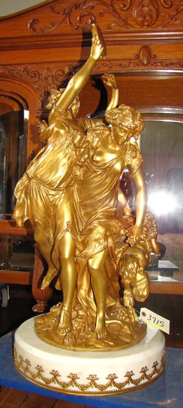 SGD CLOIDON BZ SCULPTURE 2 MAIDENS & CHILD 3715 - 8