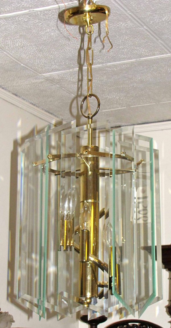 BEVELED GLASS CONTEMPORARY CHANDELIER 1506