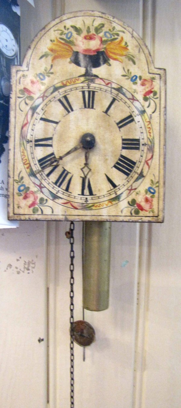 MINIATURE BLACK FOREST WALL CLOCK PTD FLORAL 7837