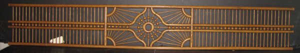 #1 OF 2 VICTORIAN OAK STICK & BALL FRETWORK 3630A