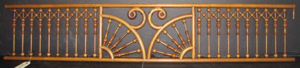 #2 OF 2 VICTORIAN OAK STICK & BALL FRETWORK 3630B