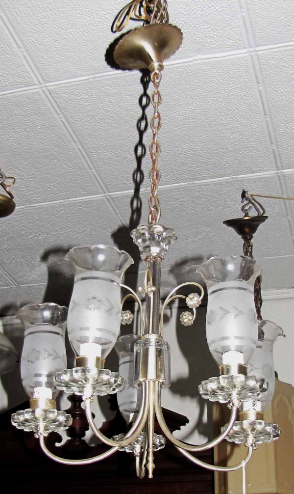 5 ARM SILVER OVER BRASS LIGHT HURRICANE SHAD 3097 - 2