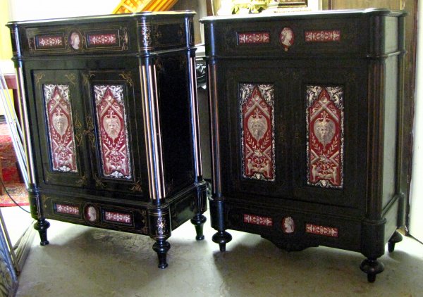 PR AETHETIC PARLOUR CABINETS W/ FIGURAL TILES 1604 - 2