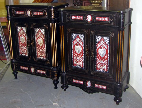 PR AETHETIC PARLOUR CABINETS W/ FIGURAL TILES 1604 - 3