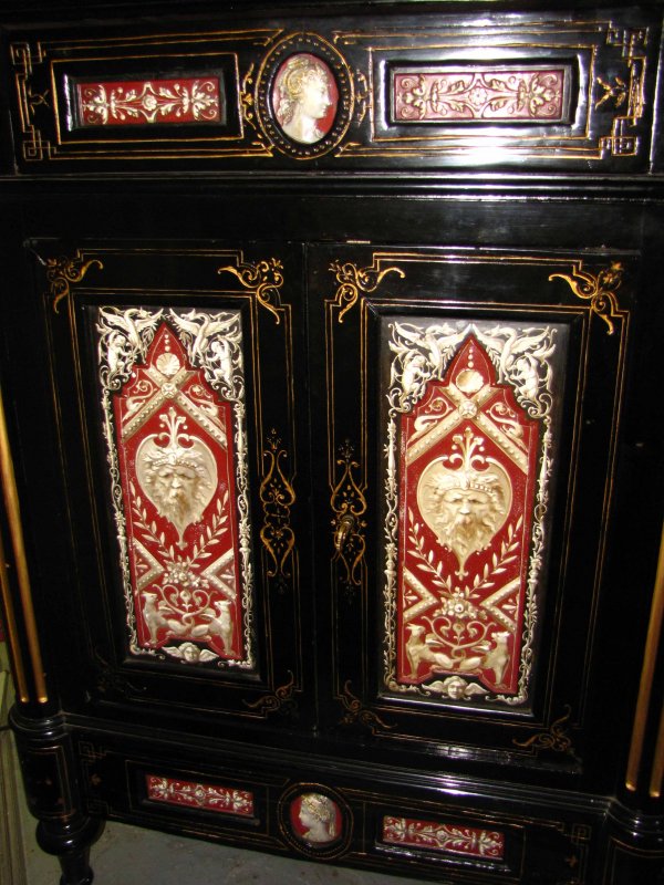 PR AETHETIC PARLOUR CABINETS W/ FIGURAL TILES 1604 - 7