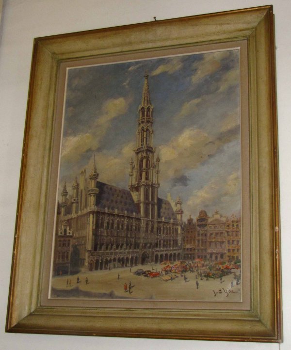OIL ON CANVAS PNT OF CATHEDRAL SGND J-A YDE 14122