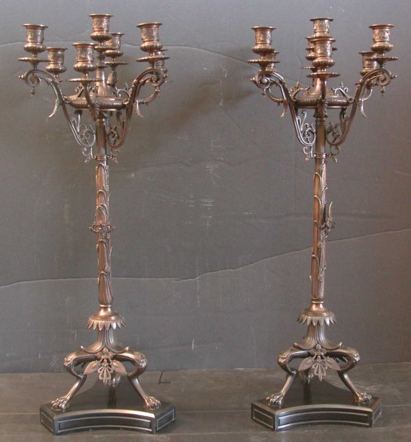 CAST BZ AMERICAN RENAISSANCE CANDELABRAS 15708 - 2