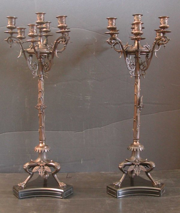 CAST BZ AMERICAN RENAISSANCE CANDELABRAS 15708 - 3