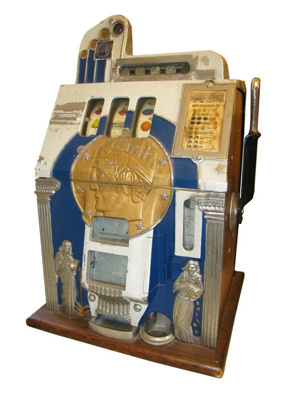 515 ORIGINAL MILLS ROMAN HEAD 5 CENT SLOT MACHINE 3980 Nov 13, 2010