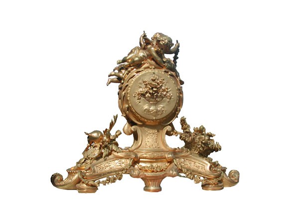 MUSEUM QUALITY GILT BRONZE CUPID CLOCK (1775) - 2