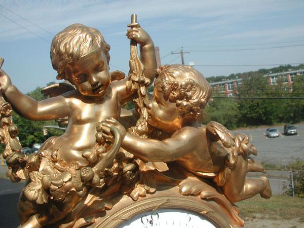 MUSEUM QUALITY GILT BRONZE CUPID CLOCK (1775) - 8