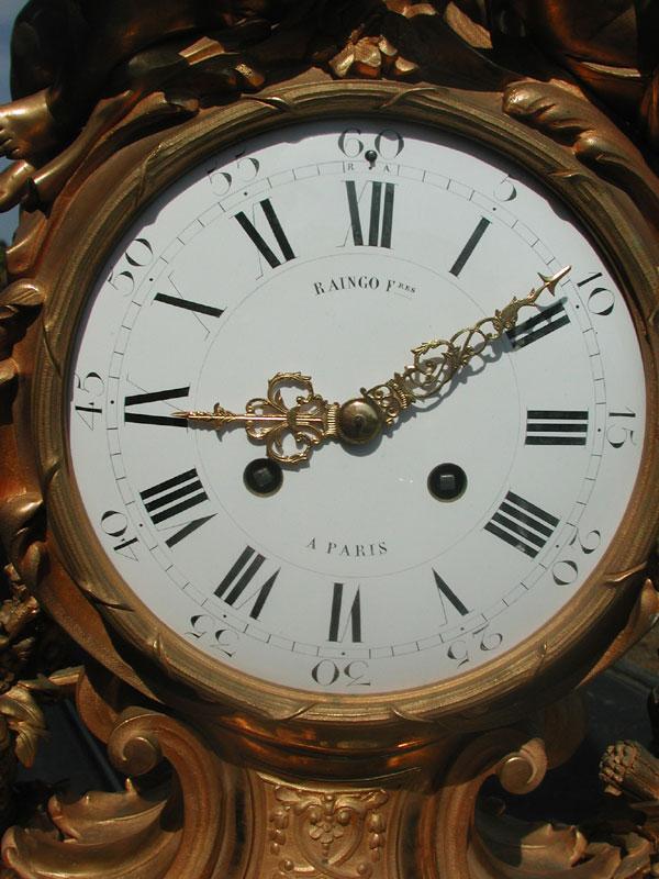 MUSEUM QUALITY GILT BRONZE CUPID CLOCK (1775) - 9