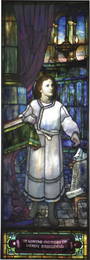 594: RARE SGD TIFFANY STUDIOS WINDOW OF BOY JESUS 1561