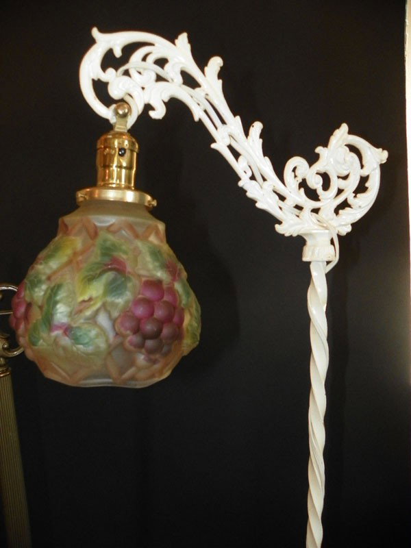 WHITE BRIDGE ARM WROUGHT IRON FLOOR LAMP 2253 - 2