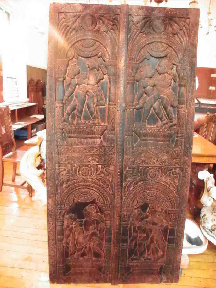 QUAIPAR CARVED TEAKWOOD PANEL 1512