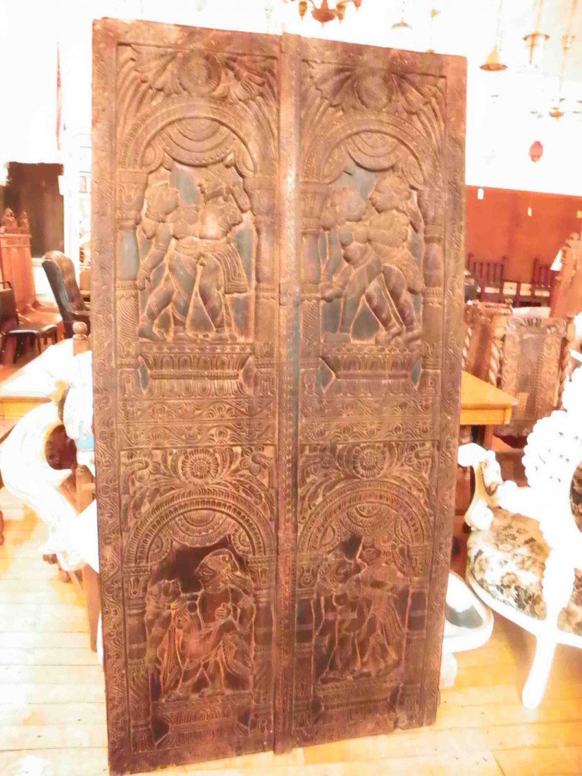 QUAIPAR CARVED TEAKWOOD PANEL 1512 - 6