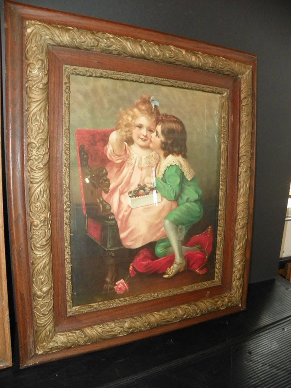 3 PC LOT OF CHILDREN PRINTS W/ ANTIQUE FRAMES 2247 - 2