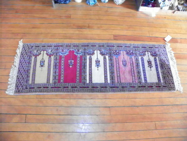 TAN RUNNER RUG 72" X 25" W/ ARCHES & LANTERNS 2241