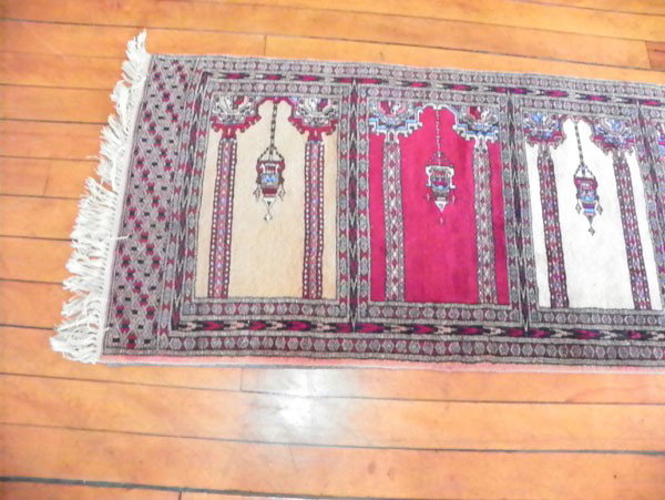 TAN RUNNER RUG 72" X 25" W/ ARCHES & LANTERNS 2241 - 2