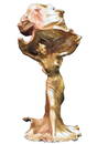 601: RAOUL LARCHE GILT BRONZE LOIE FULLER LAMP  2461