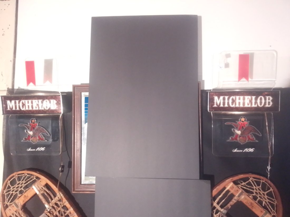 Pair of vintage Michelob wall lights- Anheuser-Busch eagle: Pair of Michelob bar wall lights with Anheuser-Busch eagle since 1896.