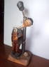 Neat Drunk man Next to pole with puppy Corkscrew / Bottle opener Sculpture