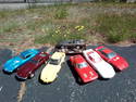 7 Vintage Jim Beam Collectable Corvette Stingray Bottles