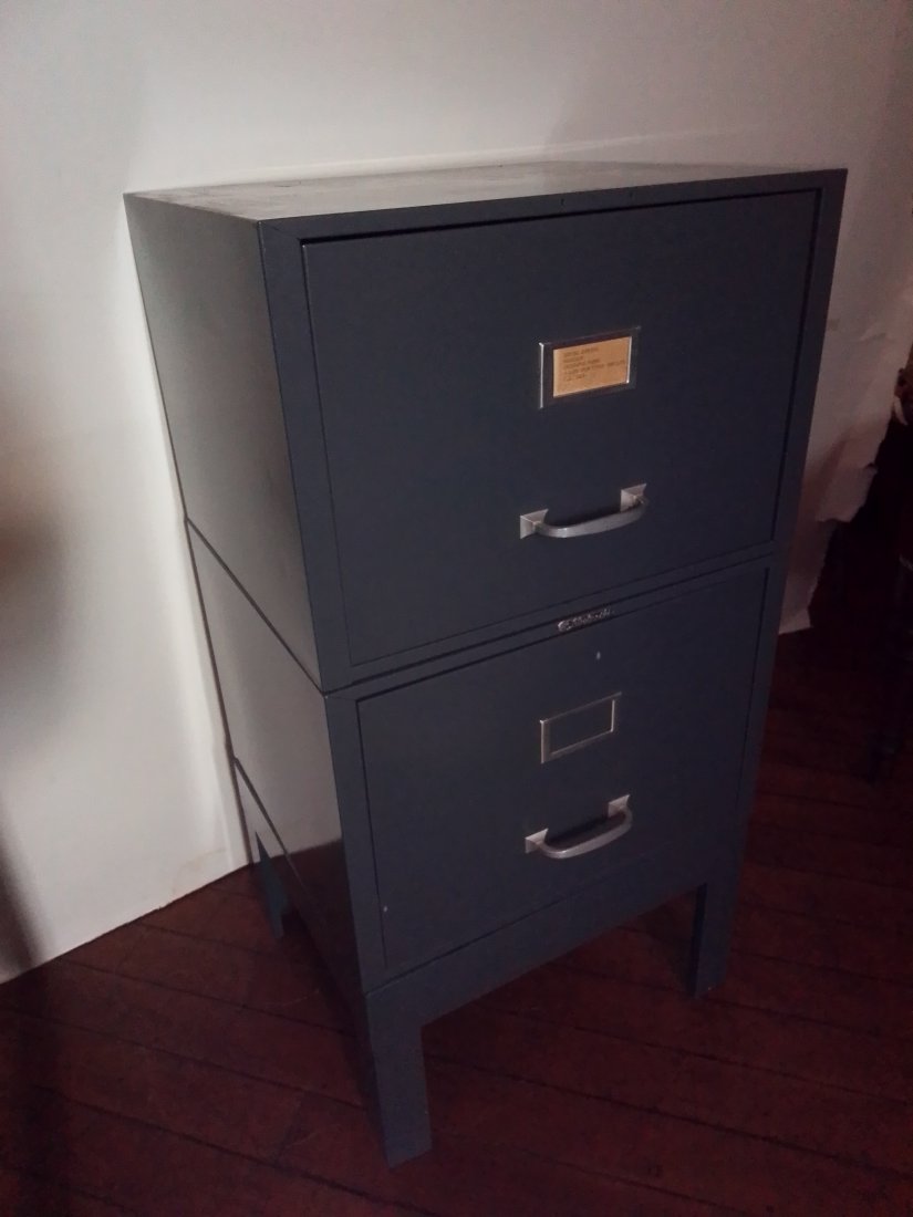 Steel Master Stackable gray metal two drawer file cabinet (1 of 7)